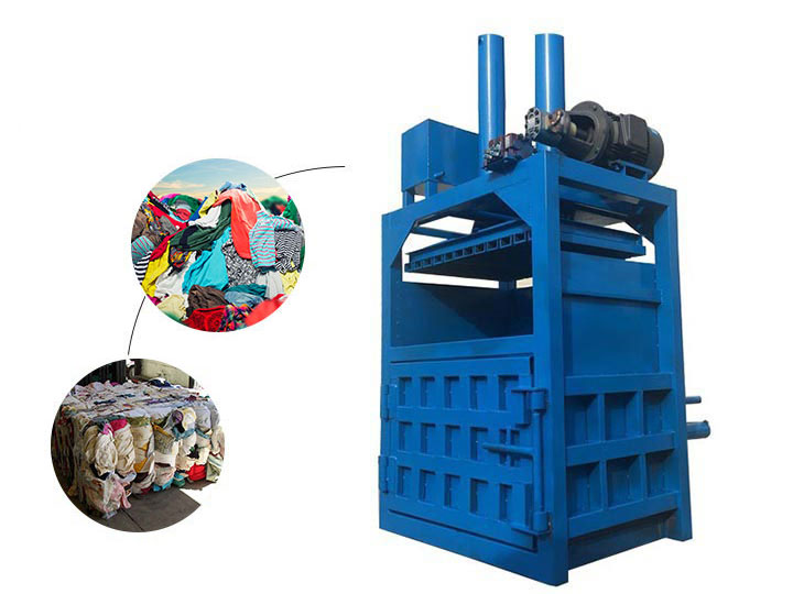 vertical textile baler