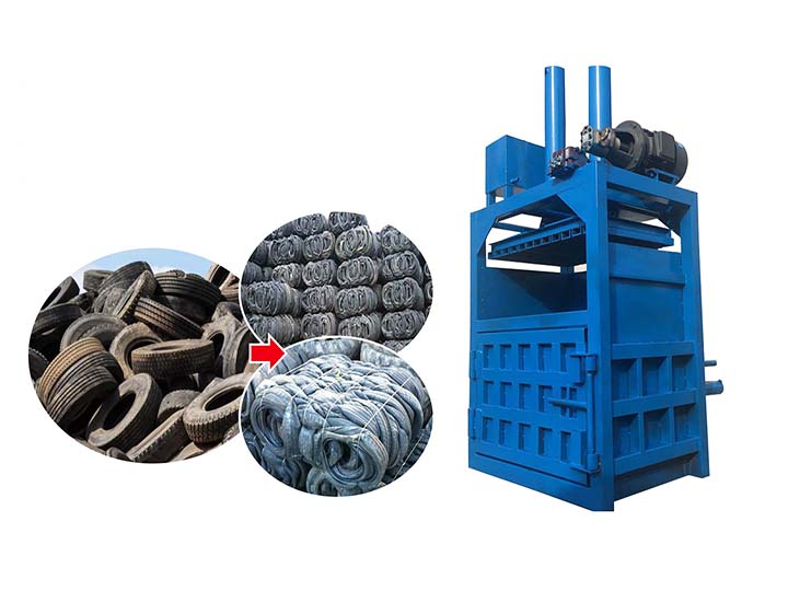 vertical tire baler